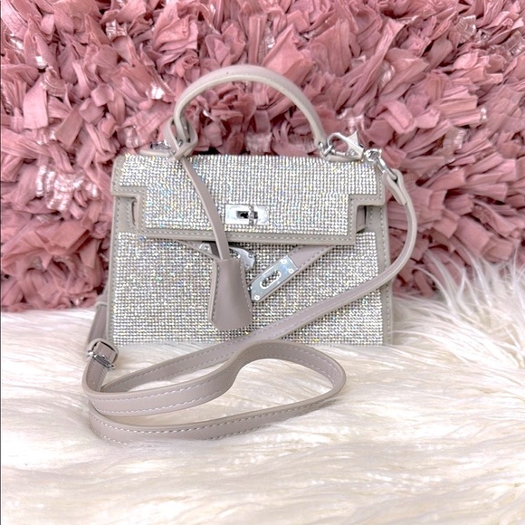 Retails $350 Crystal bag similar Hermes mini Kelly Birkin Wirkin house of hello - Picture 1 of 13